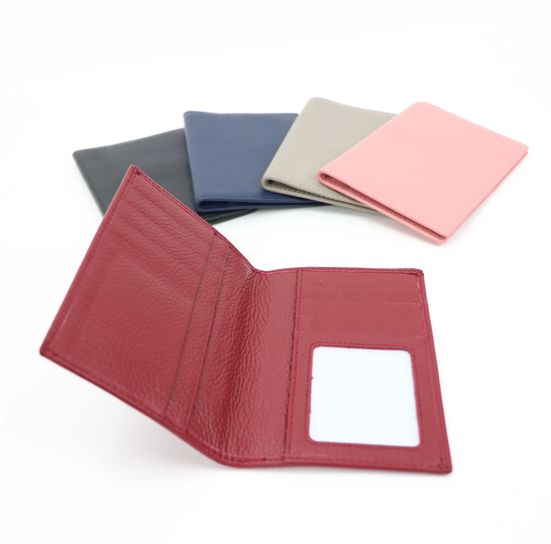 

Pu leather litchi pattern family travel organizer accessories ID card holder passport cover holder, Picture