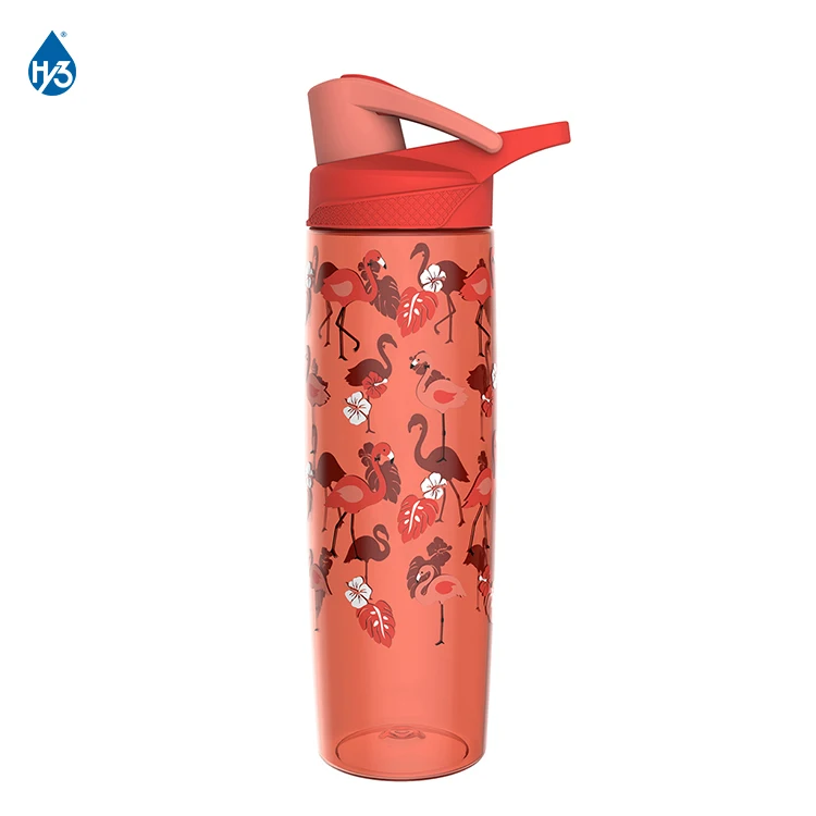 

2021 Cartoon transparent round large eliquid eco sport gym water bottle with lib