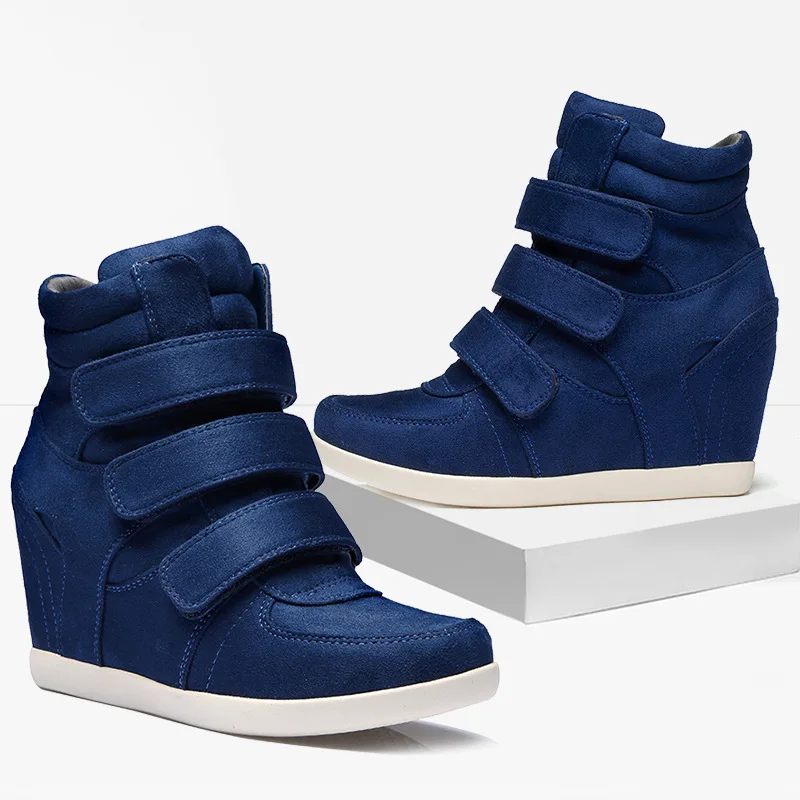 

Woman's winter sneaker hidden heel hi-top sneakers wholesale casual sports shoes