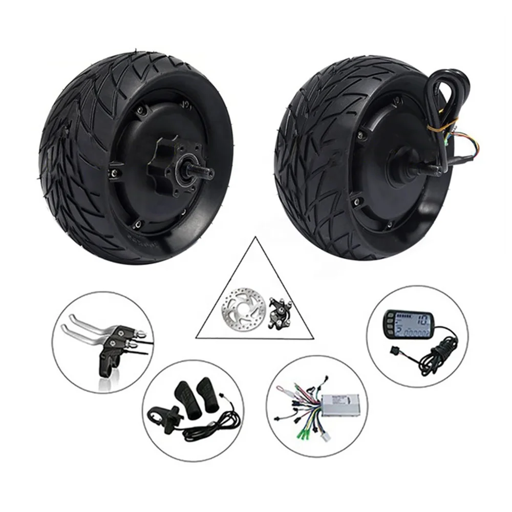 

1000W 48V 8 Inch Brushless Fat Tire Hub Motor Kit with 60km/h for E-Scooter