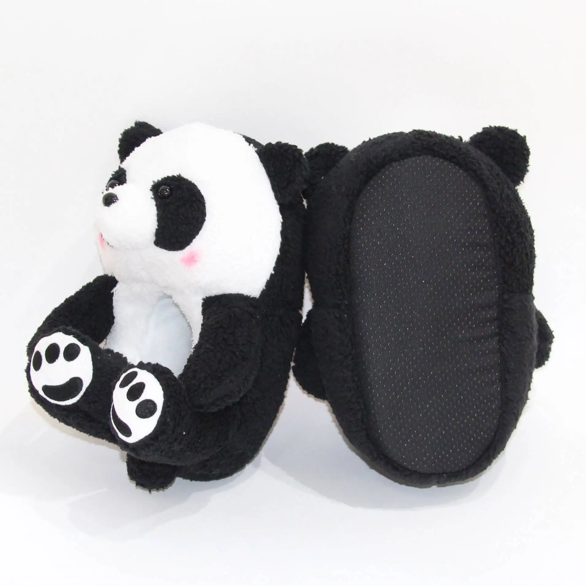 

2021 custom Lovely new color teddy bear slippers winter Children home Bedroom Soft Fluffy Bear Slippers Plush Teddy Shoes, Picture