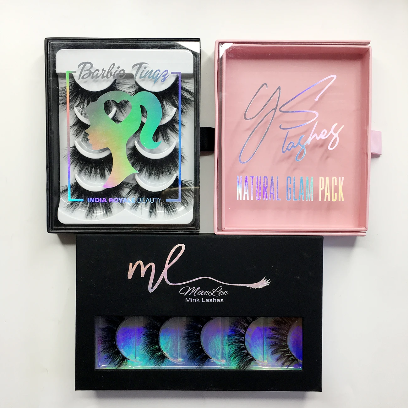 

Wholesale cosmetics black cotton 3d mink eyelash with customize box, Natural black