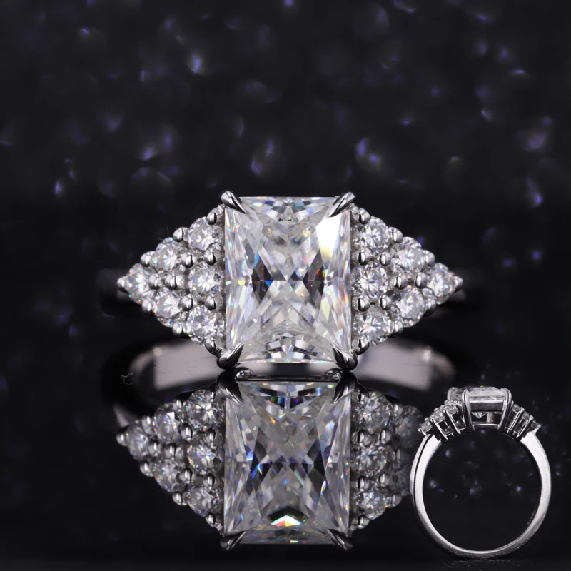 

Starsgem princess cut gemstones custom 417 solid gold 10K luxury gold ring