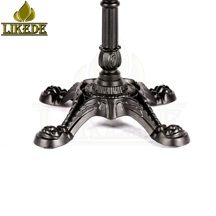 Antique European Classic Black Cast Iron Table Base Unique Furniture Legs