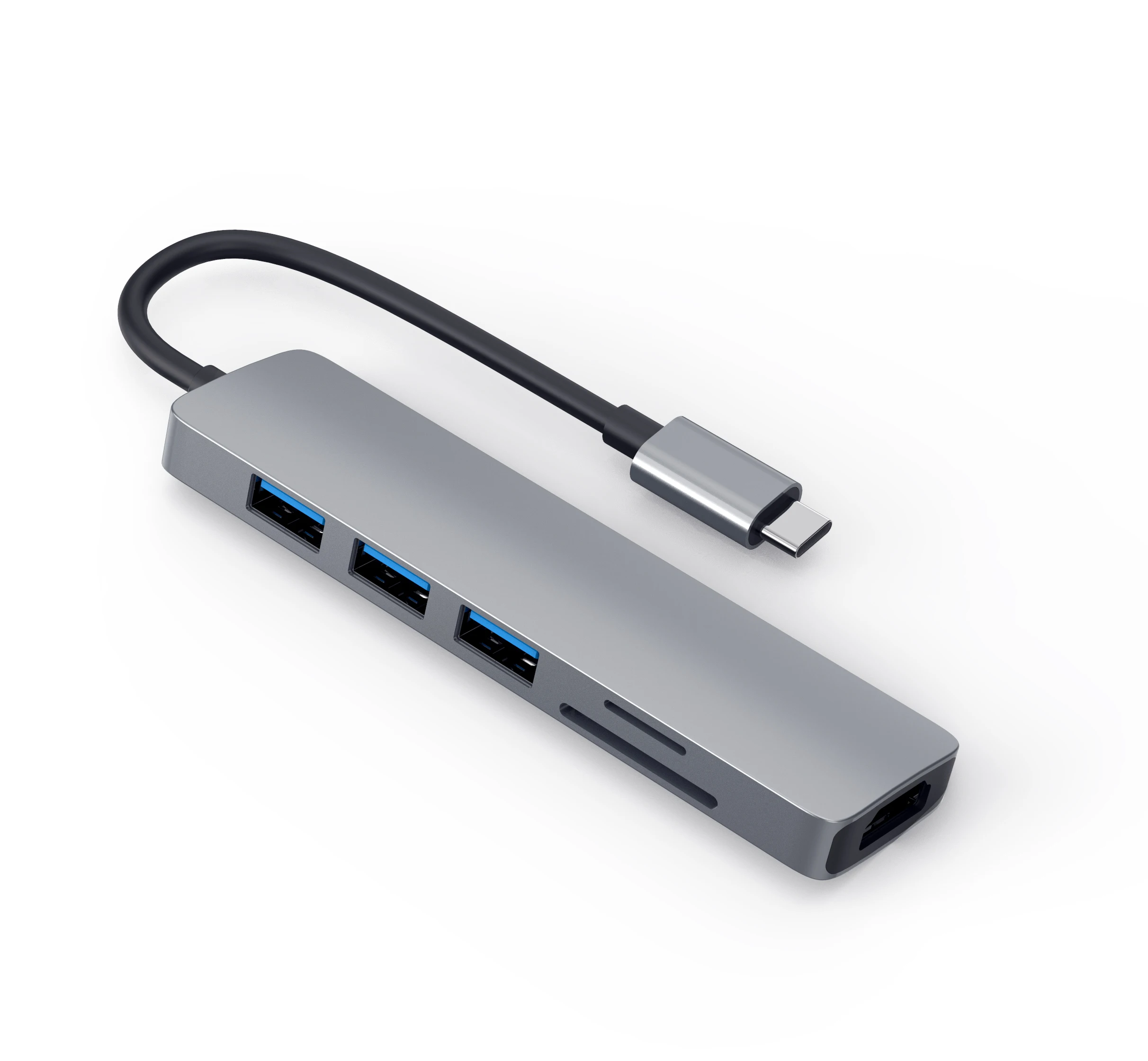 

usb3.0 hub 6 in 1 multi-function high speed usb type c hub