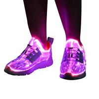 

Rechargeable Adults Fiber Optic LED Shoes Glowing Light up Shoes Sneakers Men Glow in the Dark Lighting Luminous Shoes