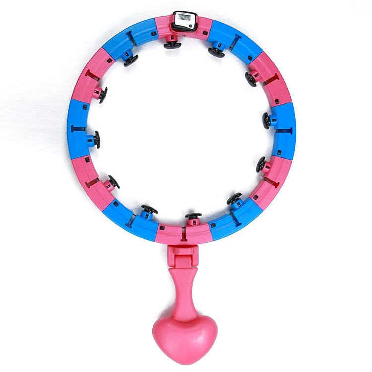 

Hoola Hoop Smart Counter Slim Waist Fitness Ring Bodybuilding Detachable Adults Exercise Hoolahoop Fitness Weighted Hoola Hoop, Pink blue, pink black, blue black purple black, red black