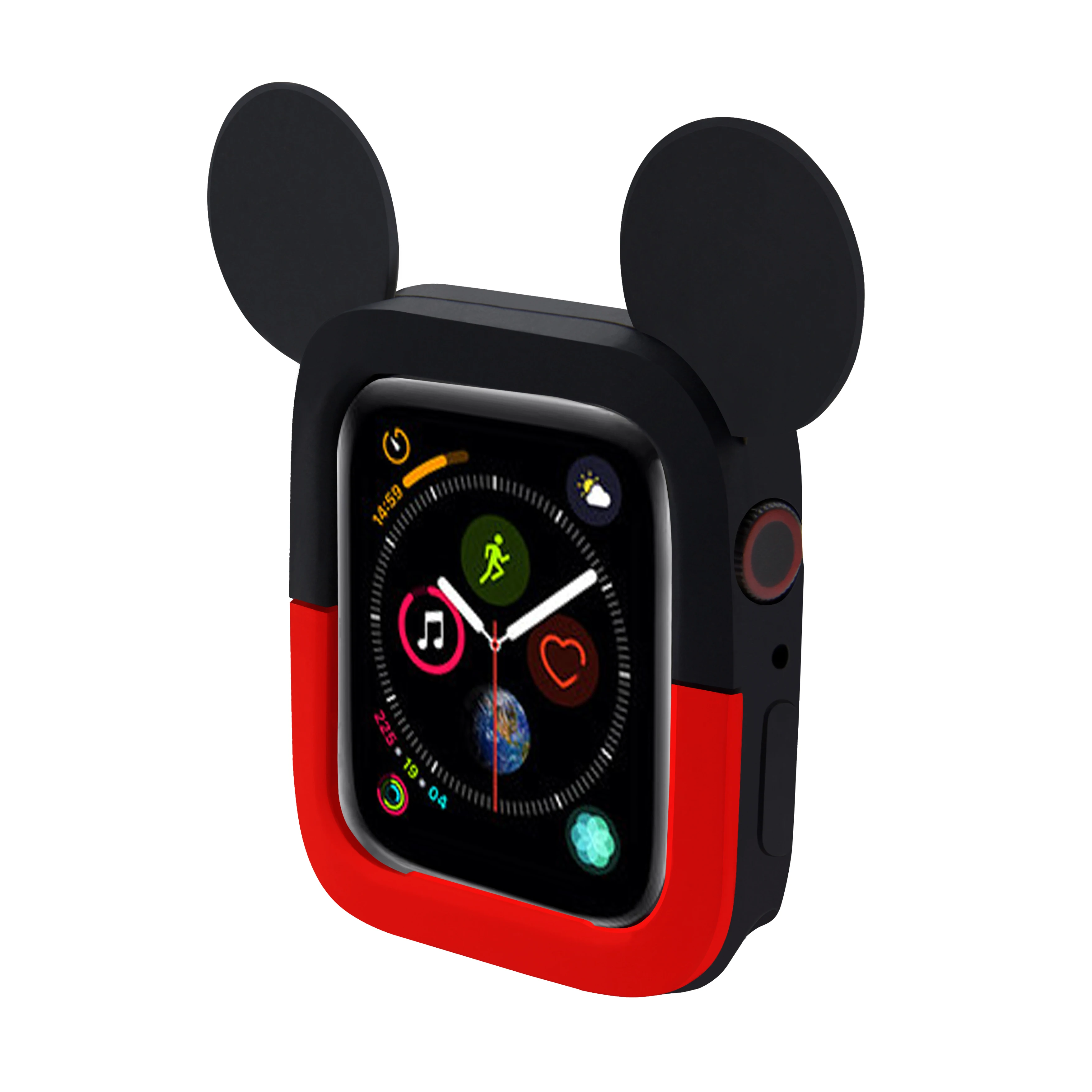 

New Arrival Mickey Ears Anti-Scratch Soft Silicone TPU Protective Cover, Black