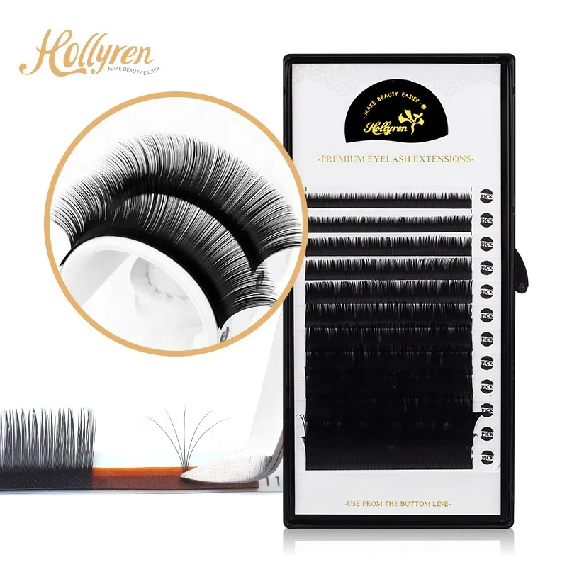 

Hollyren Cashmere Easy Fan Fluffy Volume Easy Fans Eyelash Extension Best Selling Easy Fan Blooming Lash Extension