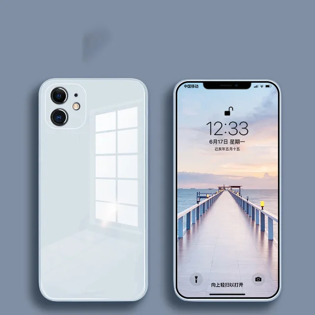 

Liquid Glass Case For iPhone 13 12 11 Pro X XS Max XR 7 8 Plus Scratch-Resistant Anti-Fall Colorful Back Cover Protective Case