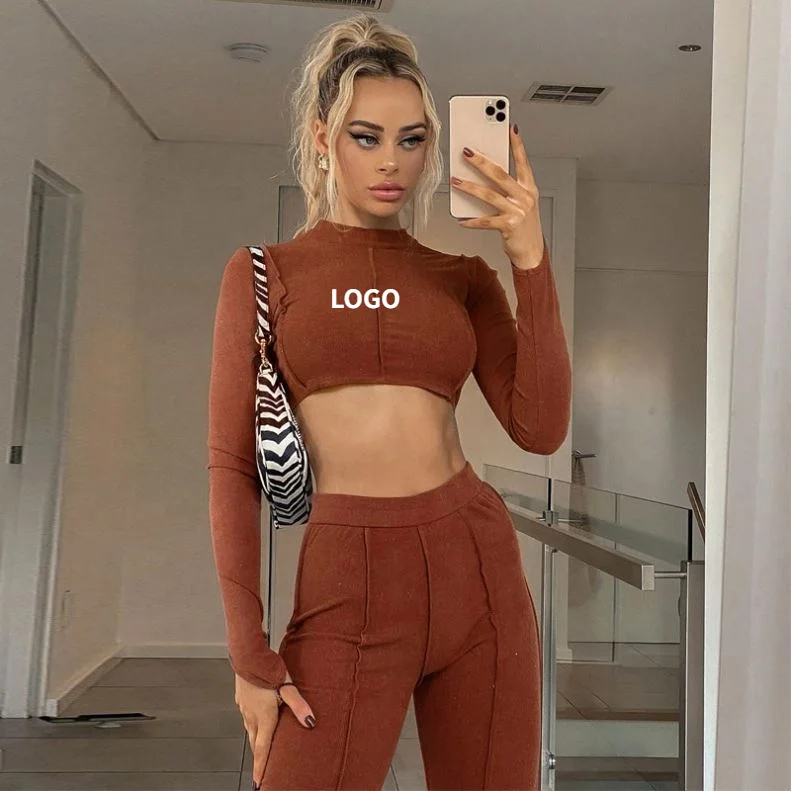 

clothing for women sexy backless top with wide leg pants 2 piece matching set