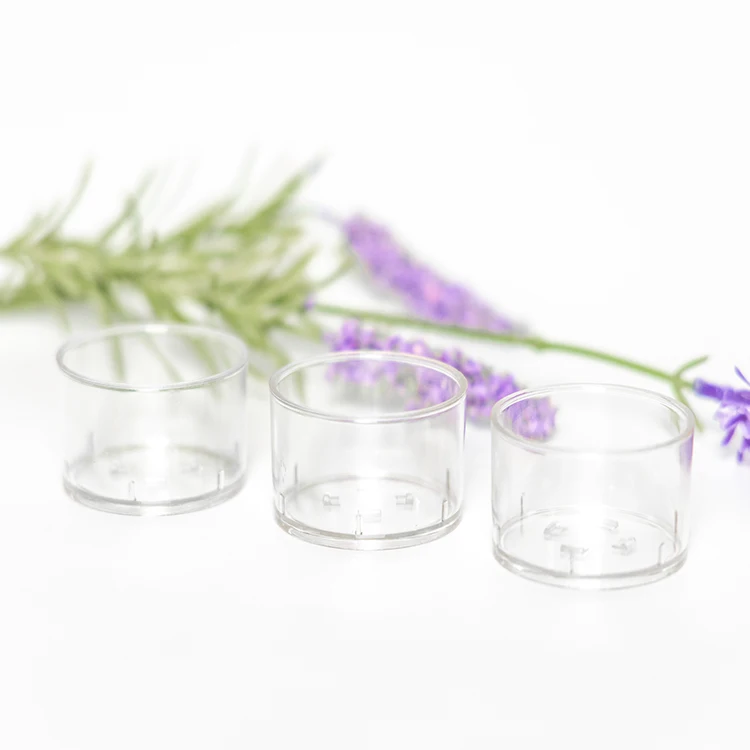 

christmas Plastic candle container empty candle jar tea wax holder