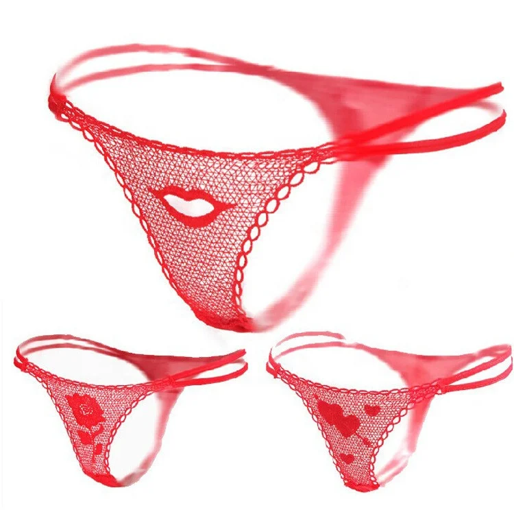 

Hot valentine's Day panties rose flower thong lace ladies/womens panties thong