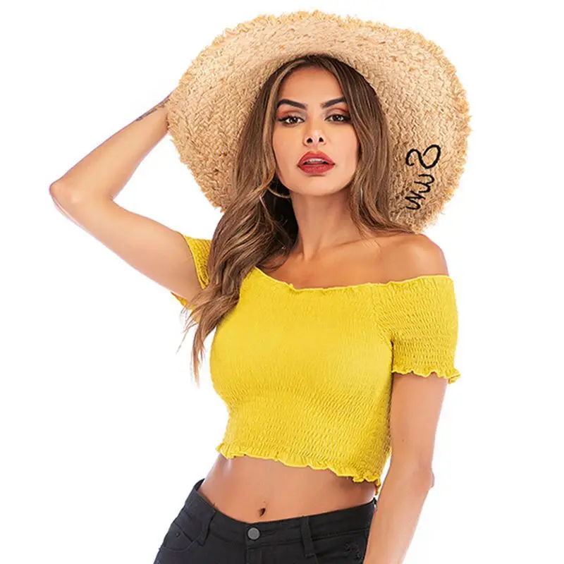 

SZ-YLYB016 2020 New Fashion Short Sleeve Crop Top Dry Fit Women T-shirt Wholesale