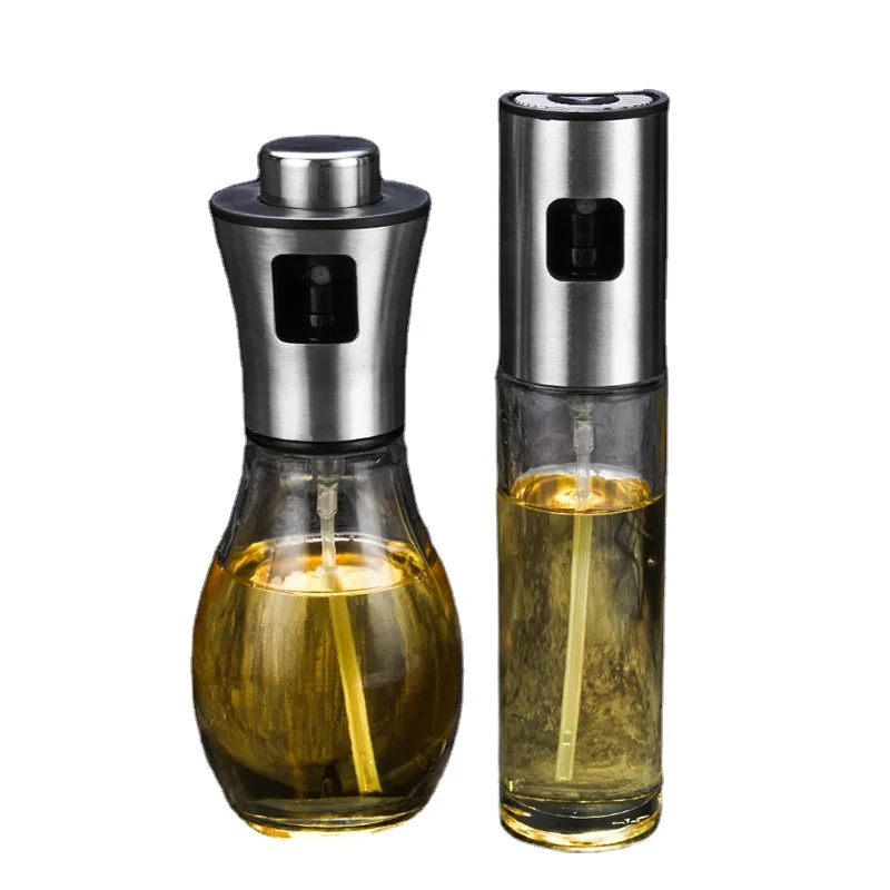 

Stainless steel olive oil dispenser oil spray bottle cooking oil and vinegar soy sauce glass bottle jar, Natural