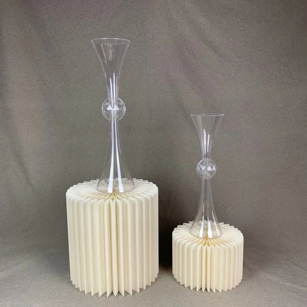 

Acrylic Trumpet Popular Vase Table Centerpiece Flower Holder Wedding Envents Vase