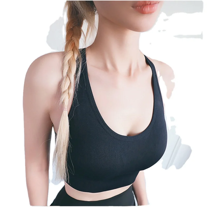 

2021 Seamless Sports Bra Top sexy Fitness Women Running Crop Tops Workout Padded Yoga Bra, Customized colors