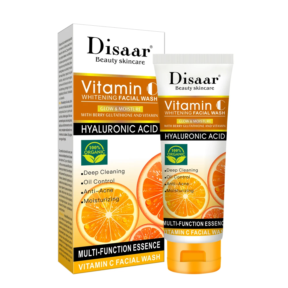 

Face Wash Natural Organic Oil Control Vitamin C Whitening Facial Cleanser