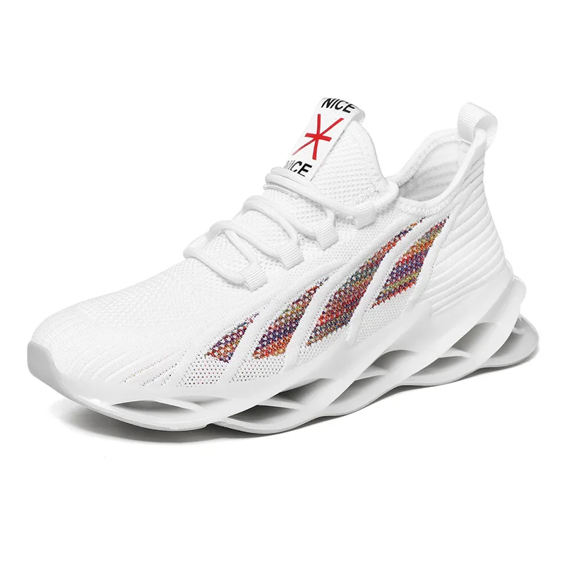 

Explosive blade men's shoes shock absorption running sneakers all-match shoes mens sport shoe, White/black/color