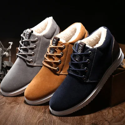 

2021 special winter men's hiking boots canvas shoes wholesale cheap sneakers Warm cotton shoes