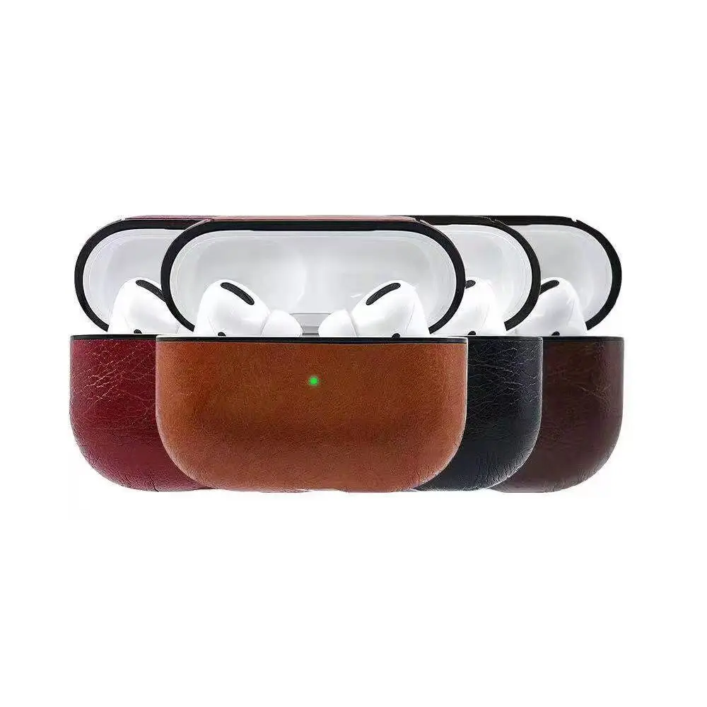 

Protective Case Wireless Earphone Case Earphone Covers Leather PU for Airpods Case Hard PC Cartoon Bag Custom Logo Style