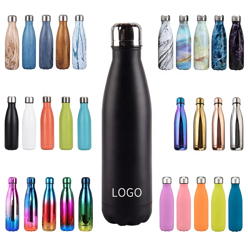 

350ml/500ml/750ml Double wall Stainless Steel Insulated Water Bottle cola shape bottle stainless steel cola bottle, Customized color