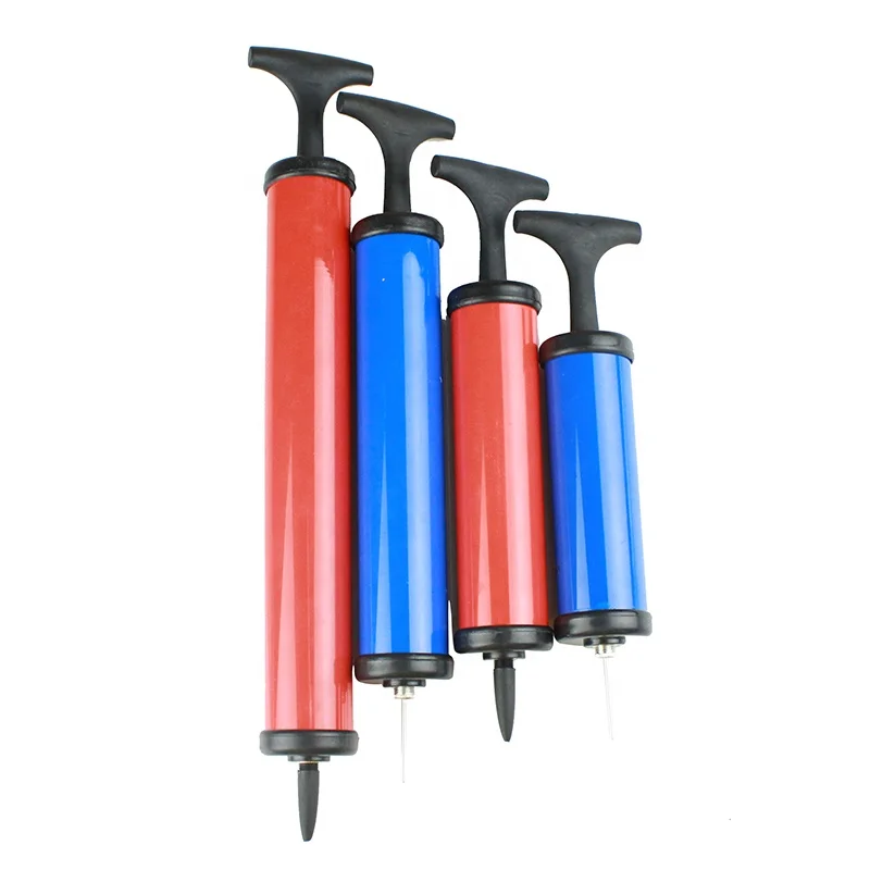 

Small Air Suction Pump Rubber Ball Pump Goal Door Set Football Gate Outdoor Indoor Sports Toy Ball Pump Needle and Other, Red & blue & custom