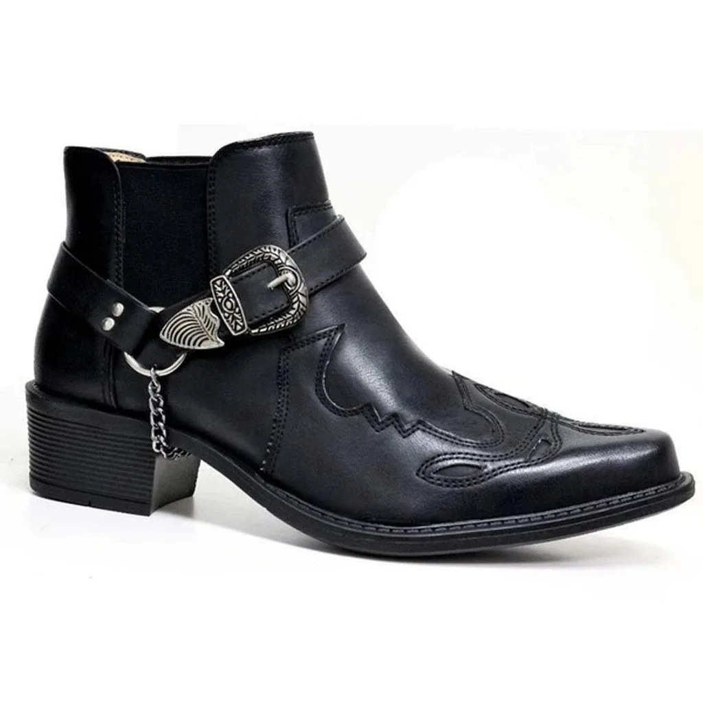 

Men's Fashion Ankle Cowboy Biker Western Work Boots
