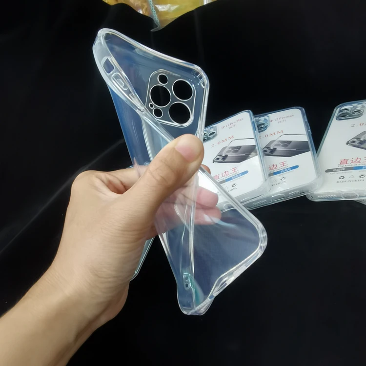 

Selling Shockproof Straight Edge Design 2.0mm Soft TPU Clear Transparent Mobile Phone Back Cover Case For Huawei Mate 40 Pro