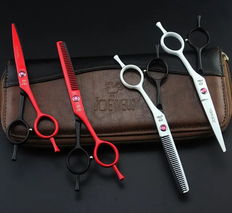 

Free shipping Baking Paint Handle 6CR Stainless Steel 62HRC Joewell 5.5 Inch Trimming Hair Scissors