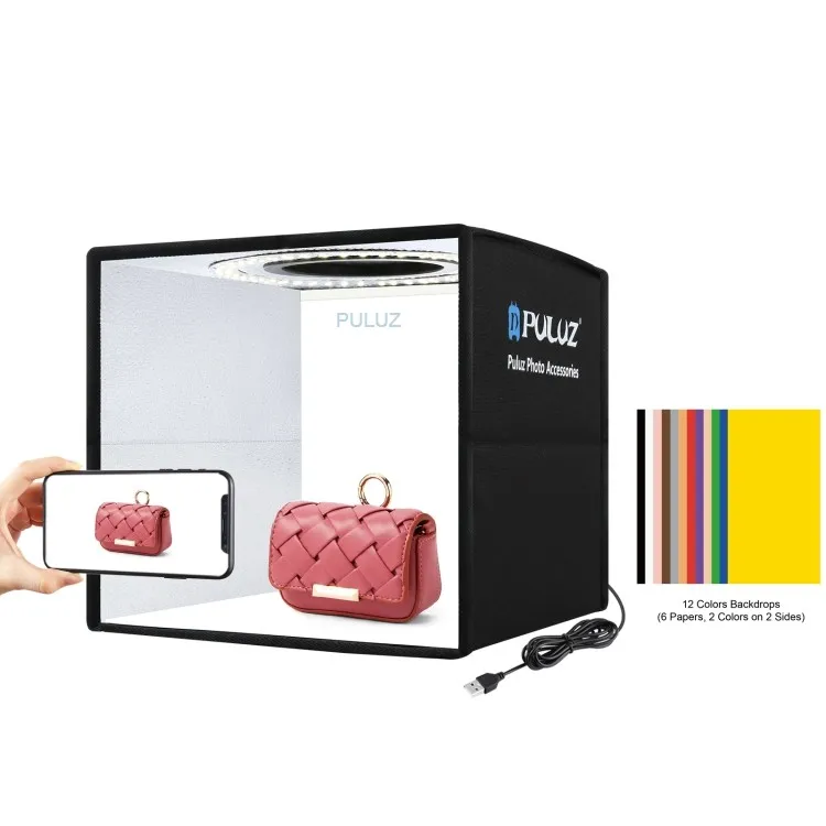 

Wholesale Stock PULUZ Folding Portable Photo Softbox Lighting Studio Accessories Shooting Tent Box Lightbox Kit, Black