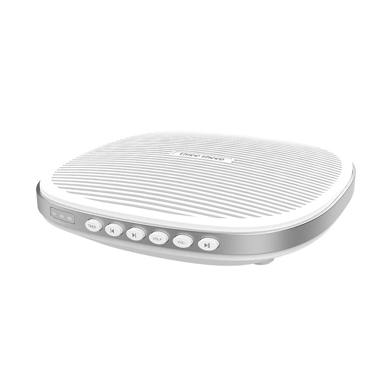 

Multifunction USB input charging sound machine speaker with 1800mA rechargeable Lithium Battery, White