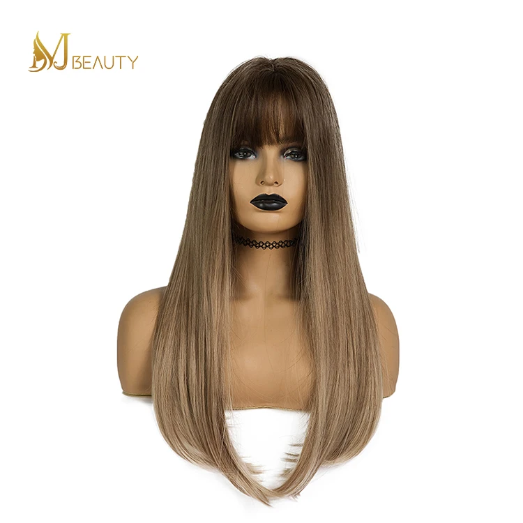 

MJ BEAUTY wholesale high quality and cheap brown chemical fiber synthetic wig Cosplay Wigs female voice wig LC169