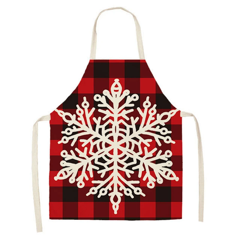 

Snow And Christmas Trees Apron Household Cleaning Pinafore Home Cooking Apron Kitchen Aprons, As shown