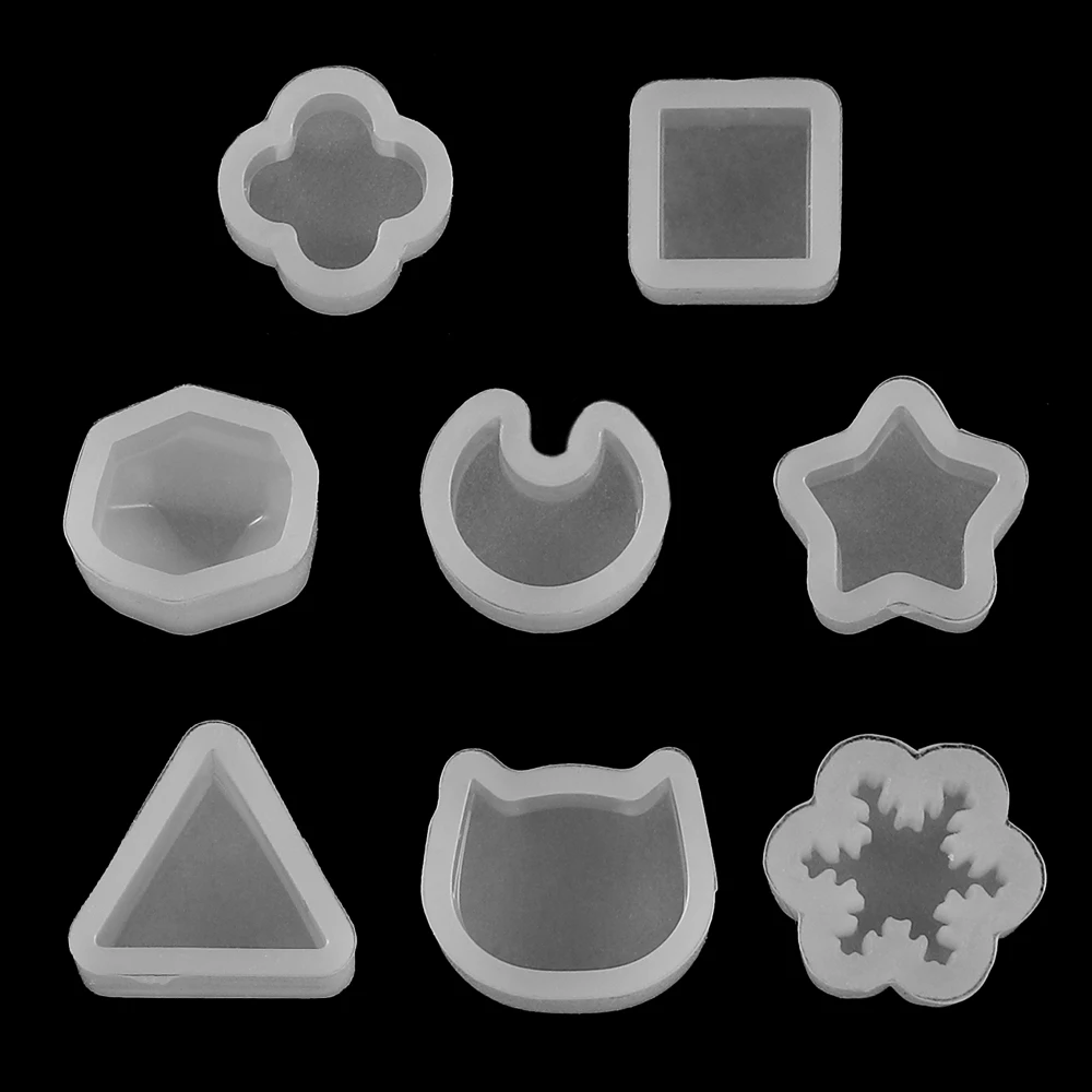 

16pcs/set Earring Pendant Silicone Molds UV Resin Epoxy Resin Casting Mould For DIY Jewelry Making Finding Tools Accessories, As shown