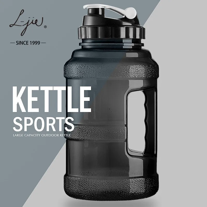 

2.5L Large Capacity Gym Big Mouth Handle Portable Jug BPA Free PP Fitness Cold Water Bottle Outdoor with handle Kettle, Customized color