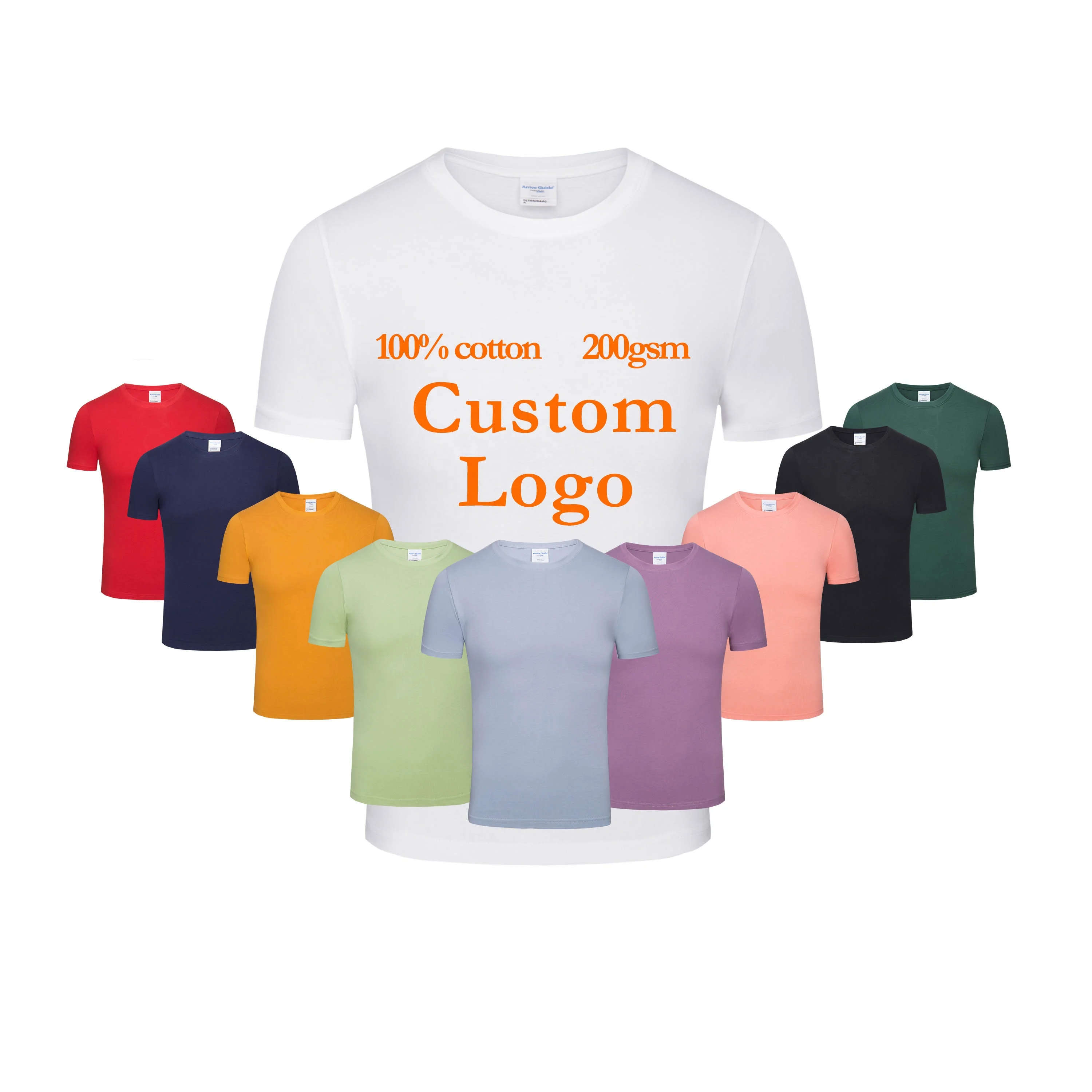 

Comfortable 100% cotton 200gsm plain tshirt mens tee shirts custom your own logo print men's t-shirts colorful tshirt unisex