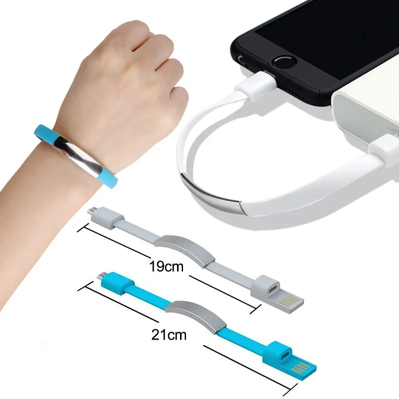 

Multi-function charger fashion bracelet data cable for Iphone Mirco mobile phone portable USB charging cable, White \black \green \pink \grey