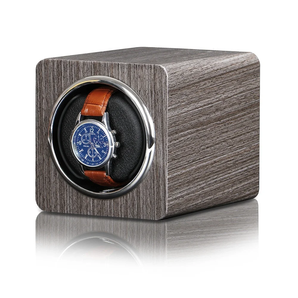 Single Rotor Automatic Watch Winder Bamboo Wooden Watch Winder Box For