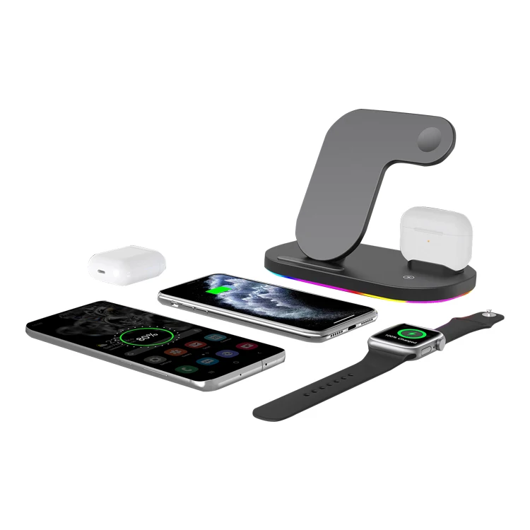 

Qi Standard airpods phone iphone watch fast 3 in 1 Wireless Charger