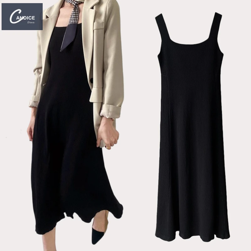 

Candice in stock Korean fashion Tight backless cut out mini bodycon knit halter dress summer