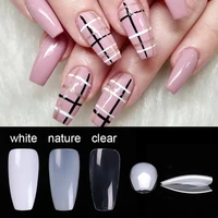 

100Pcs Nail Art Quick Building Mold Full Press on UV Extend Gel Tool False Nails Tips