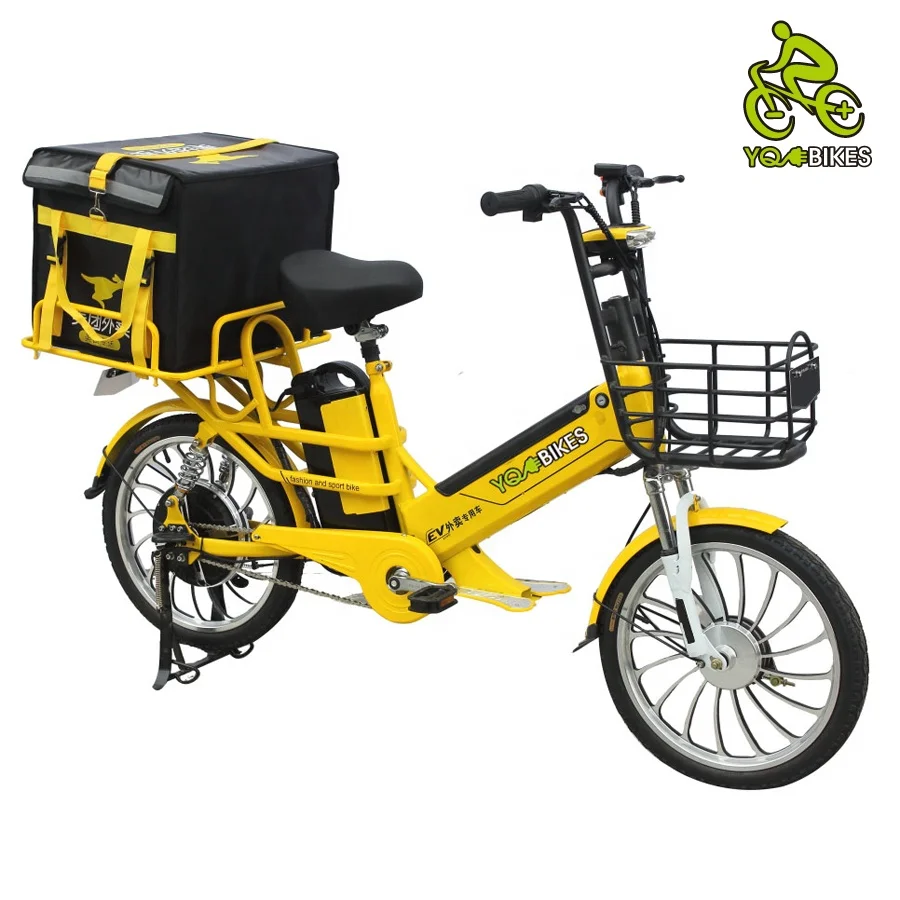 

CE Best Powerful 48v 350w Double Battery Food Delivery Electric Bike Bicycle Adult Cheap Cargo e Bicycle Bicicleta Electric, Yellow or customizable