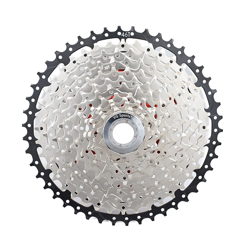 

VG Sports 11 Speed 11-40T 42T 46T 50T 52T Bicycle Cassette Freewheel for MTB Mountain Bike Parts, Silver,gold,black
