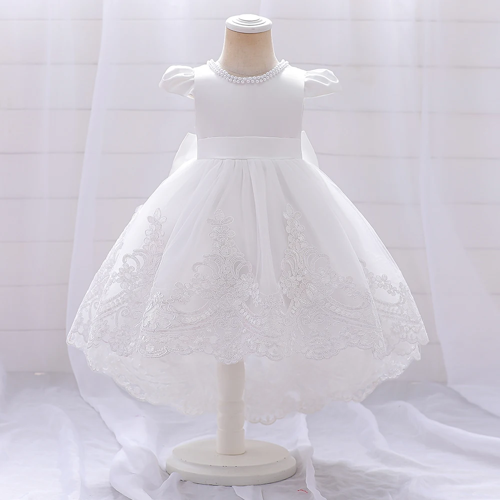 

MQATZ New Design Girls Christmas Princess Dress Newborn White Baptism Flower Girls Dress t2101xz