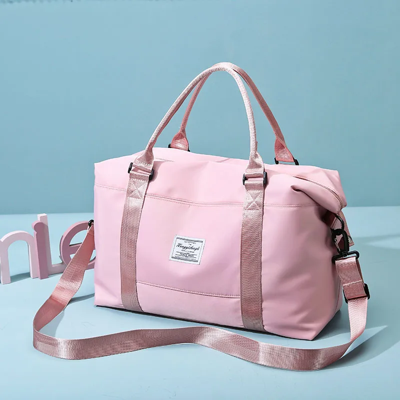 

New travel handbags dry wet separation bags women sport fitness business trip duffle bag large capacity lightweight storage, Black,blue,gray,pink