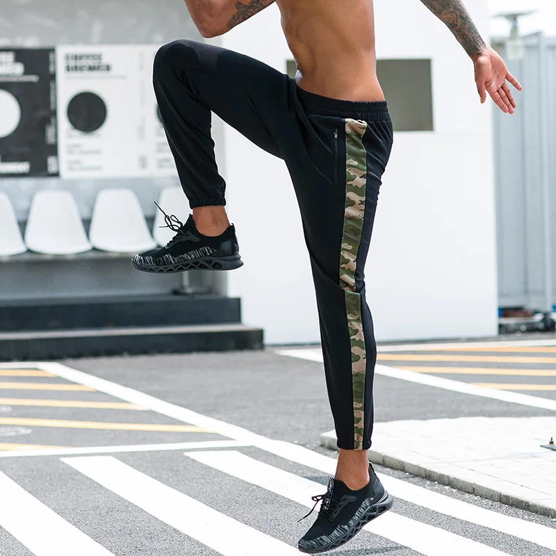 

Custom Logo Men Loose Fitness Running Trousers Camouflage Training Stretch Casual Sports Leggings, Grey,black,blue,navy