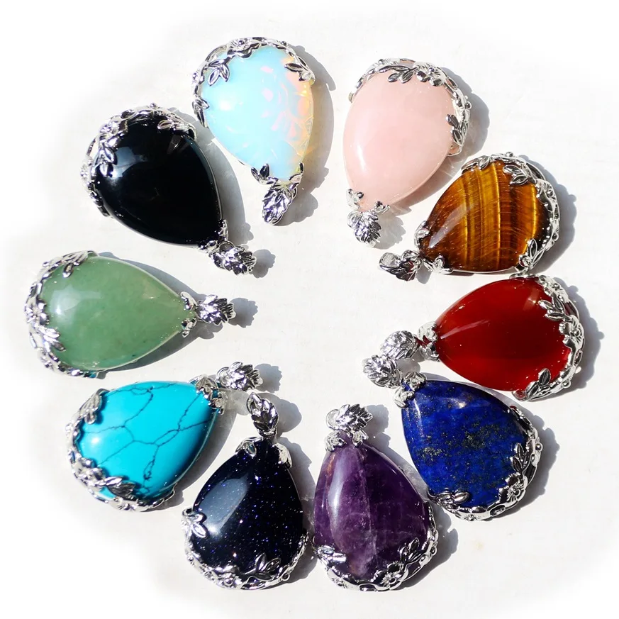 New Crystal Glass Pendant Teardrop Shape For Jewelry Making