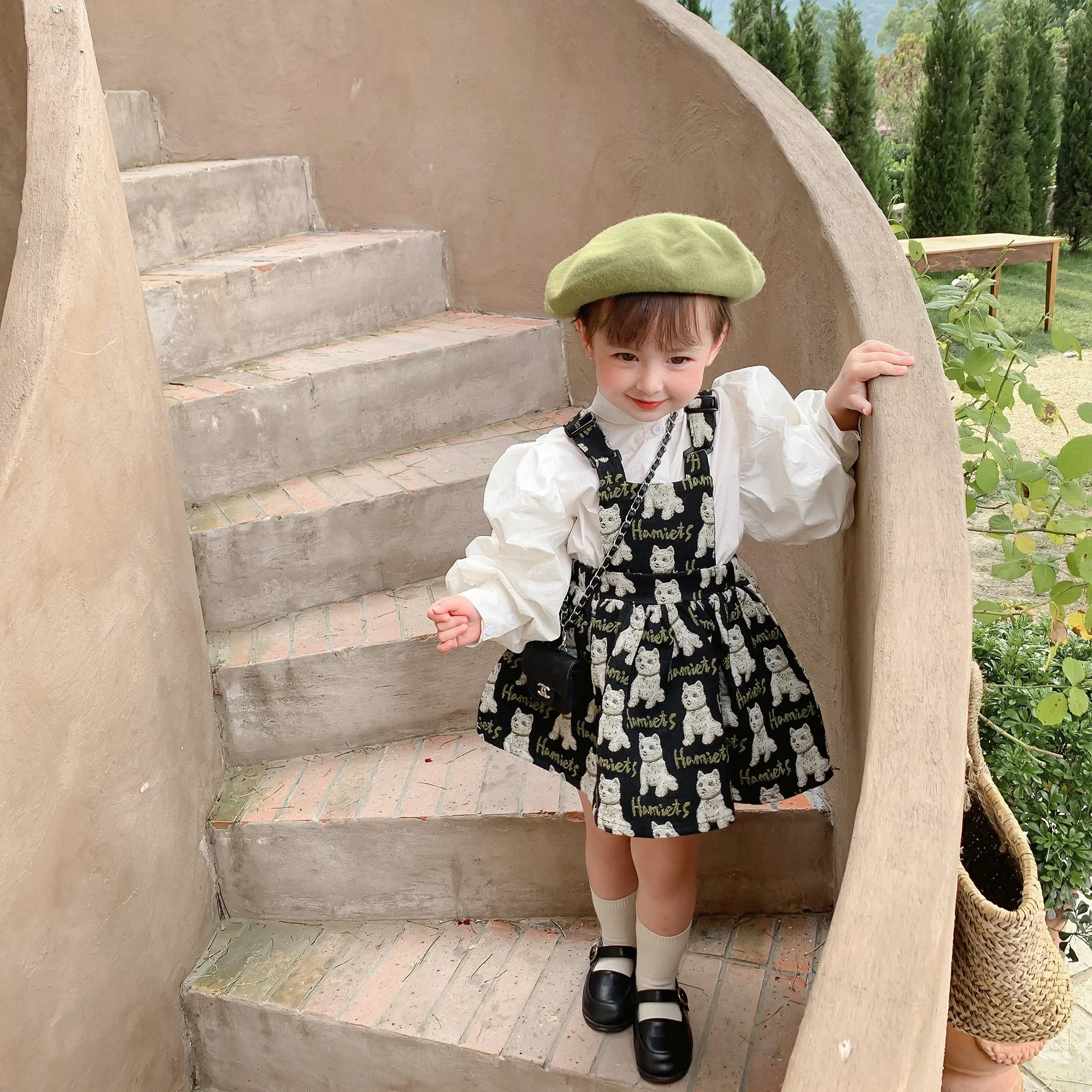 

0421A2151836 autumn fall wholesale animal toddler baby girls dresses overalls bear kids clothes casual boutiques, Kids clothes 2021