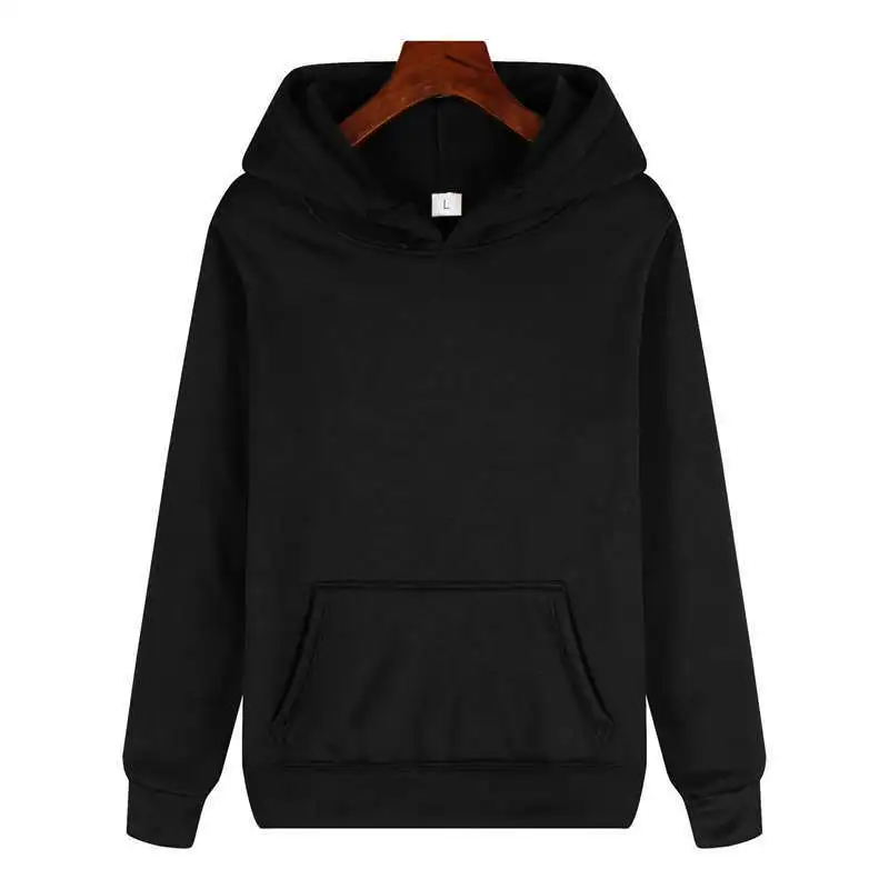

High Quality 12 Colors Unisex 100% Cotton Hoodies Custom logo Pullover sweatshirts hoodies For Women Men